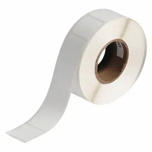 BRADY J20-179-7425J Precut Label Roll, Square, 1 x 1 Inch Size, Cryogenic Autoclavable Polypropylene, White | CR8RPB 493P84