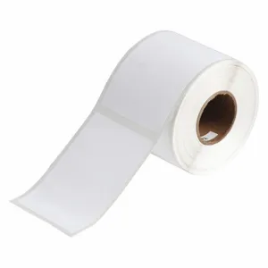 BRADY J20-261-2569 Precut Label Roll, 4 21/64 x 2 61/64 Inch Size, Polyester, White, 270 Labels | CP2KJQ 493R04