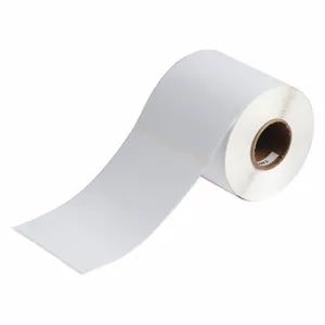 BRADY J20-262-2595 Precut Label Roll, 6 3/32 x 4 1/8 Inch Size, Vinyl, White, 200 Labels | CP2KKH 493R02