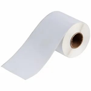 BRADY J20C-4000-2475 Label, 4 Inch Size x 100 ft, Polyester, White, Indoor | CP2DMZ 792WA8