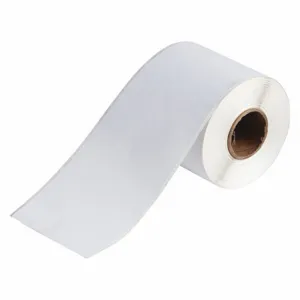 BRADY J20C-4000-2595 Continuous Label Roll, 4 Inch X 100 Ft, Vinyl, White, Indoor | CP2JND 493P77