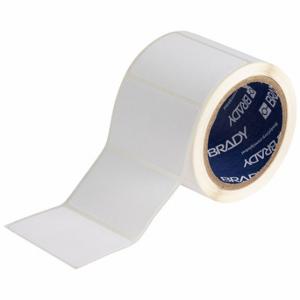 BRADY J40-19-2475 Label, 2 Inch Size x 3 in, Polyester, White, 250 Labels, 0.0045 Inch Size Label Thick | CP2DBQ 792WC7