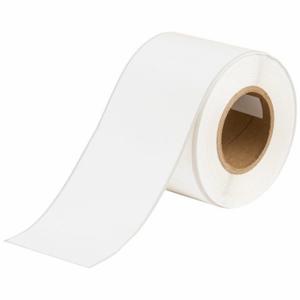 BRADY J40C-4000-2475 Label, 4 Inch Size x 100 ft, Polyester, White, Indoor, 0.0045 Inch Size Label Thick | CP2DNA 792WE3