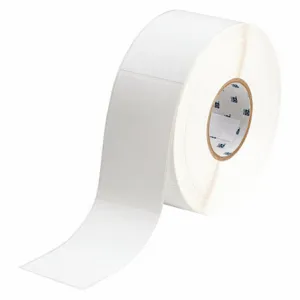 BRADY J50-260-2569 Precut Label Roll, 2 11/64 x 3 11/32 Inch Size, Polyester, White, 340 Labels | CP2KDZ 52YC18