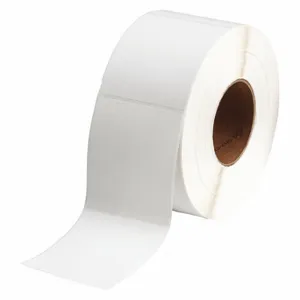 BRADY J50-261-2595 Precut Label Roll, 2 61/64 x 4 21/64 Inch Size, Vinyl, White, 270 Labels | CP2KEF 52YC21