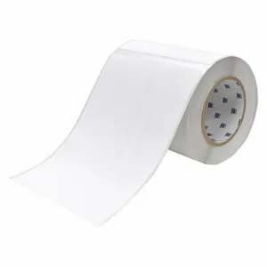 BRADY J50-267-2569 Precut Label Roll, 8 3/32 x 6 3/32 Inch Size, Polyester, White, 120 Labels | CP2KKX 52YC26