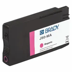 BRADY J50-MA Ink Cartridge, Magenta, J5000 | CP2BLW 52YC31