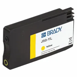 BRADY J50-YL Ink Cartridge, Yellow, J5000 | CP2BLX 52YC32