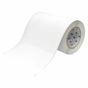 BRADY J50C-8000-2595 Continuous Label Roll, 8 Inch X 100 Ft, Vinyl, White, Indoor | CP2JQQ 52YC17