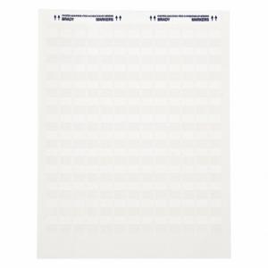 BRADY JET-27-117-5 Vorgeschnittener Etikettenbogen, 3/4 x 1/2 Zoll Größe, Vinyl, Weiß, 5, 120 Etiketten | CP2LVU 31DX01