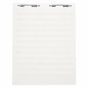 BRADY JET-30-117-2 Precut Label Sheet, 9/32 x 61/64 Inch Size, Vinyl, White, 12 Awg To 4 Awg Wire Gauge | CP2LVW 31DX02