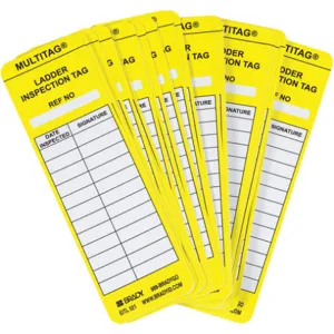 BRADY LAD-EITL521 Laddertag(tm) Insert 6-1/2 x 2 Inch - Pack Of 100 | AC9EXV 3GAJ9