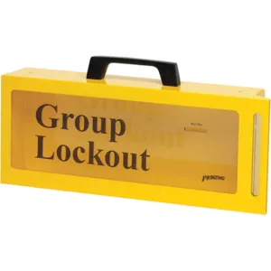 BRADY LG252M Group Lockout Box 10 Locks Max Yellow | AE6JGW 5TB21