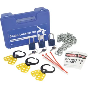 BRADY LK041R-BLUE Portable Lockout Kit Filled Valve 14 | AF4YZM 9RPT0