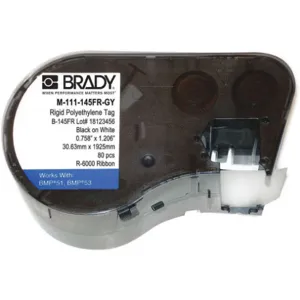 BRADY M-111-145FR-GY Cartridge Label 1-1/5 Inch Width 3/4 Inch Length | AB6JLW 21U238