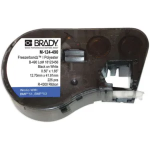 BRADY M-124-490 Cartridge Label 1-13/20 Inch Width 1/2 Inch Length | AA4PUA 12X417