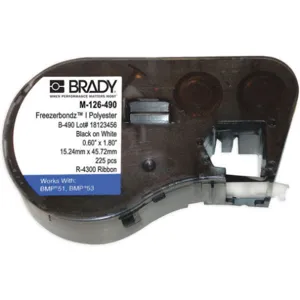 BRADY M-126-490 Tube Label 1-4/5 Inch Width 3/5 Inch Length | AA4PUE 12X421