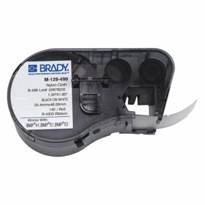 BRADY M-128-499 Vorgeschnittene Etikettenrollenkassette, 1 29/32 x 1 Zoll Größe, 1 Zoll Größe | CP2BGP 29YJ62