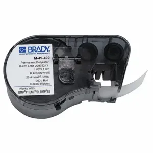 BRADY M-49-422 Precut Label Roll Cartridge, 1 x 1 Inch Size, 1 Inch Size, Halogen Free Polyester | CP2BHD 29YJ70