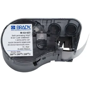 BRADY M-53-427 Wire Marker Label Black/White/Clear | AH2NER 29YJ49