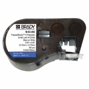 BRADY M-83-492 Vorgeschnittene Etikettenrollenkassette, Kreis, 1/2 Zoll x 1/2 Zoll, kryogener Polyester | CP2BJZ 21U182