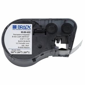 BRADY M-89-422 Vorgeschnittene Etikettenrollenkassette, 1/2 x 1/2 Zoll Größe, 1/2 Zoll Größe, halogenfreies Polyester | CP2BHV 29YJ39