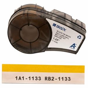 BRADY M21-1250-427 Endlos-Etikettenrollenkartusche, 1 1/4 Zoll x 14 Fuß, Vinyl, Schwarz auf Weiß | CP2BAY 3PXX2