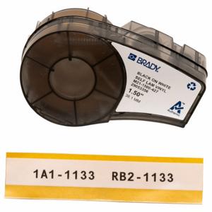 BRADY M21-1500-427 Endlos-Etikettenrollenkassette, 1 1/2 Zoll x 14 Fuß, Vinyl, Schwarz auf Weiß | CP2BAJ 3PXX3