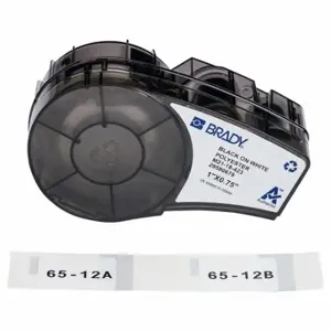 BRADY M21-18-423 Label, 3/4 Inch Size x 1 in, Halogen Free Polyester, Black on White, 121 Labels | CP2DHG 793EW0