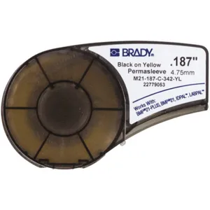 BRADY M21-187-C-342-YL Wire Marking Sleeves Black/Yellow | AG9MXX 20XW73