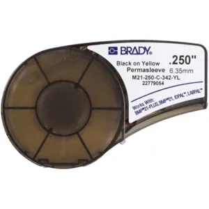 BRADY M21-250-C-342-YL Wire Marking Sleeves Black/Yellow | AG9MXY 20XW79