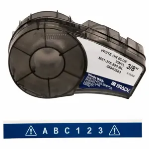 BRADY M21-375-595-BL Continuous Label Roll Cartridge, 3/8 Inch, 3/8 Inch X 21 Ft, Autoclavable Vinyl | CP2BFD 3PXU2