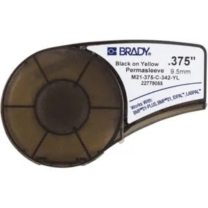 BRADY M21-375-C-342-YL Wire Marking Sleeves Black/Yellow | AG9MXZ 20XW85