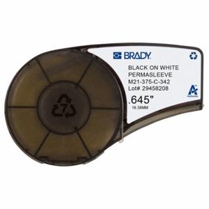 BRADY M21-375-C-342 Continuous Label Roll Cartridge, 41/64 Inch, 41/64 Inch X 7 Ft, Polyolefin, White | CP2BFG 3PXV8