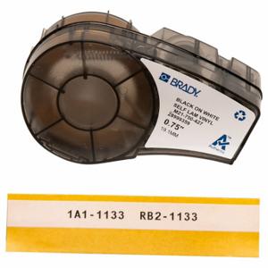 BRADY M21-750-427 Endlos-Etikettenrollenkartusche, 3/4 Zoll x 14 Fuß, Vinyl, Schwarz auf Weiß | CP2BDG 3PXW9