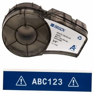 BRADY M21-750-595-BL Endlos-Etikettenrollenkartusche, 3/4 Zoll x 21 Fuß, autoklavierbares Vinyl, Weiß auf Blau | CP2BDR 3PXU4