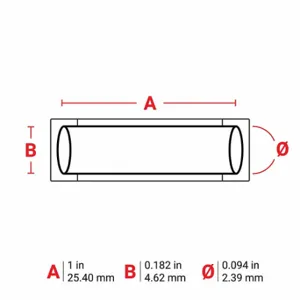 BRADY M6-094-1-342-RD Sleeve, 1 x 3/16 Inch Size, 1 Inch Size, Polyolefin, Red | CP2MKW 803UG7