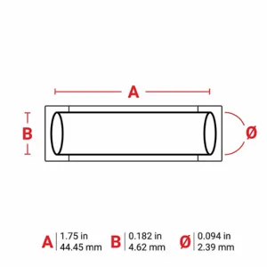 BRADY M6-094-175-342-BL Sleeve, 1 3/4 x 3/16 Inch Size, 1 3/4 Inch Size, Polyolefin, Blue | CP2LZM 803UG2