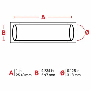 BRADY M6-250-1-342-BK Sleeve, 1 x 7/16 Inch Size, 1 Inch Size, Polyolefin, Black | CP2MFW 803UJ7