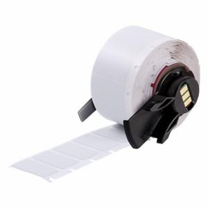 BRADY M6-17-486 Label, 1/2 Inch Size x 1 in, 1 in, Polyester, Light Gray, 500 Labels per Roll, Rectangle | CU6RTB 803NF7