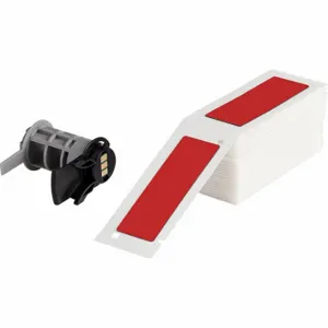 BRADY M6-176-593-RD Label, No Precut Hole, 3 Inch Size x 1 Inch, Polyester, Red, 50 Labels per Roll | CP2DUQ 803MV3