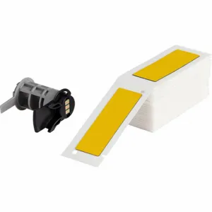 BRADY M6-176-593-YL Label, No Precut Hole, 3 Inch Size x 1 Inch, Polyester, Yellow, 50 Labels per Roll | CP2DUU 803NK8