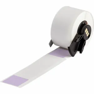 BRADY M6-23-427-PL Label, 4 Inch Size x 1 in, 1 in, Vinyl, Clear/Purple, 1 AWG to 500 MCM Wire Gauge | CV2QVL 803NZ4