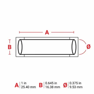 BRADY M6-375-1-342-BL Sleeve, 1 x 41/64 Inch Size, 1 Inch Size, Polyolefin, Blue | CP2MFD 803UK6