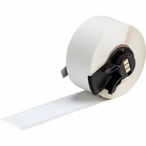 BRADY M6C-1000-489 Label, 1 Inch Size x 50 ft, Polyester, White, Indoor, 0.0051 Inch Size Label Thick | CP2EWH 803P70