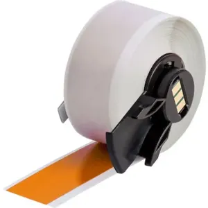 BRADY M6C-1000-595-OR Label, 1 Inch Size x 50 ft, Vinyl, Orange, Outdoor, 0.004 Inch Size Label Thick, Adhesive | CP2CKX 803TP2