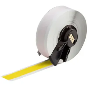 BRADY M6C-500-595-YL Label, 1/2 Inch Size x 50 ft, Vinyl, Yellow, Outdoor, 0.004 Inch Size Label Thick | CP2CUF 803TX7