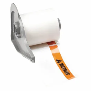 BRADY M71-38-483-WARN Precut Label Roll, Warning, Warning Header, 1 15/16 x 4 Inch Size, Polyester, White | CP2LBX 5WKZ3