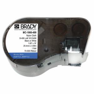 BRADY MC-1000-499 Continuous Label Roll Cartridge, 1 Inch, 16 Ft, Cryogenic Autoclavable Nylon | CP2BBN 21U220