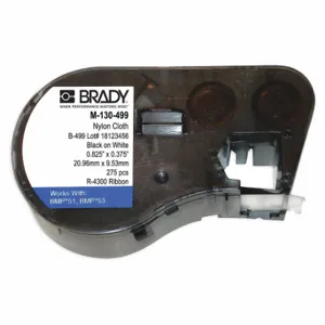 BRADY MC-318-498 Continuous Label Roll Cartridge, 5/16 Inch, 5/16 Inch X 16 Ft, Vinyl, Black On White | CP2BFH 13L428